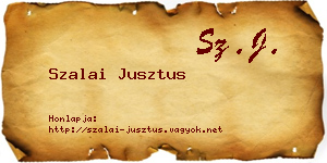Szalai Jusztus névjegykártya